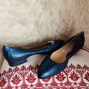 Oscar de la Renta MermaidScale Midnight blue Flats
